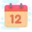 calendar page with the 12th