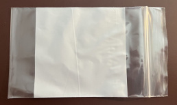 rectangular plastic bag with zip top lock