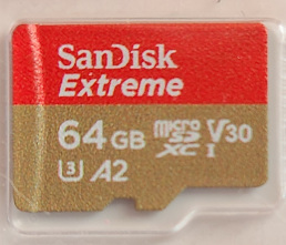 64 GB Extreme U3 MicroSDXC card