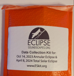 Rectangular puffy envelope with the ES logo and the text 